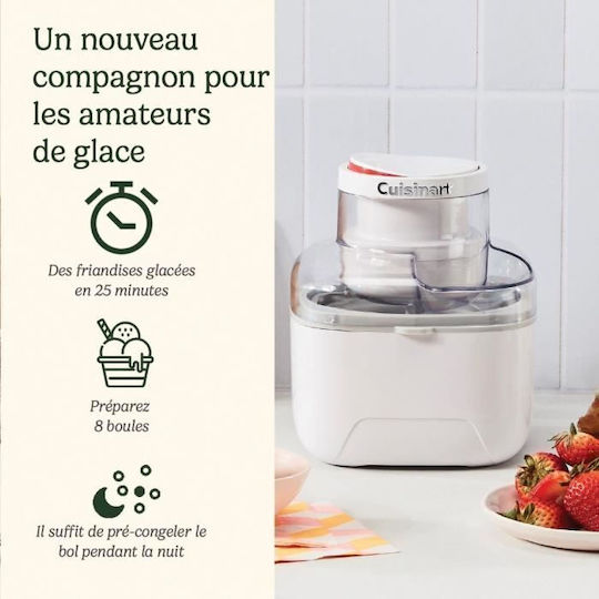 Cuisinart Машина За Сладолед 475мл Бяла