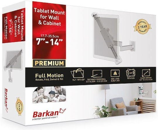 Επιτοίχια Βάση Tablet Barkan 7-14" 360°