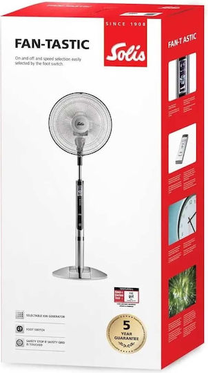 Solis Ventilator Pe Piedestal 60W Diametru Ventilator 40cm Cu Telecomandă Gri
