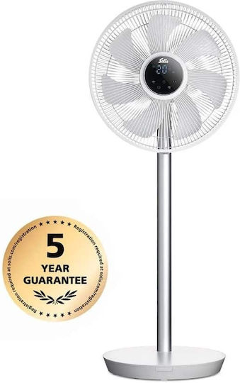 Solis Ventilator Pe Piedestal 25W Diametru 30cm Cu Telecomandă Alb