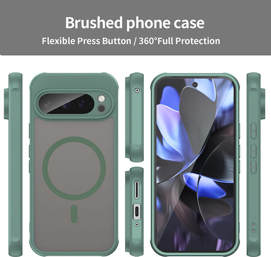 Techsuit Halofrost Ii Magsafe Задна Корица От Силикон Зелен За Google Pixel 9 Pro