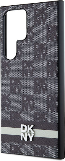 DKNY Pattern Задна корица Пластмаса / Кожа Черен (Galaxy S24 Ultra)