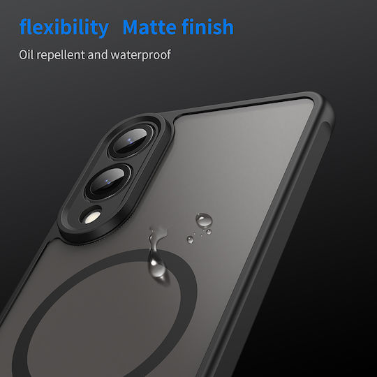 Techsuit Halofrost Ii Magsafe Umschlag Rückseite Silikon / Kunststoff Schwarz (Galaxy S25 Edge)
