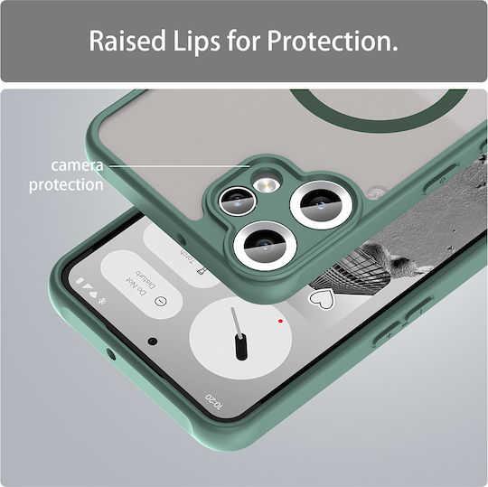 Techsuit Halofrost Ii Magsafe Umschlag Rückseite Silikon Grün (Nichts CMF Phone 2 Pro)