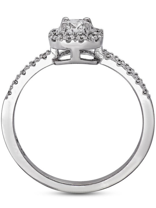Kiriakos Gofas Single Stone Ring From 18K White Gold Kiriakos Gofas Single Stone Ring From 18K White Gold