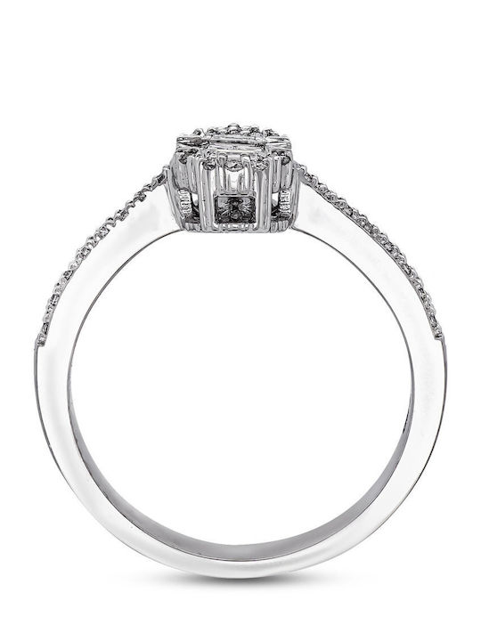 Kiriakos Gofas Single Stone Ring From 18K White Gold Kiriakos Gofas Single Stone Ring From 18K White Gold