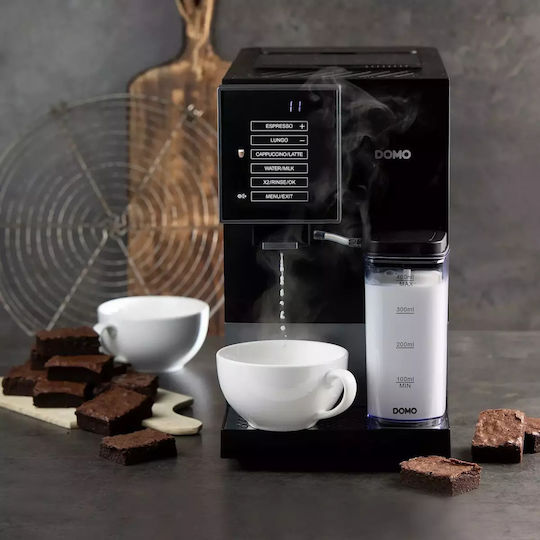 Domo Automat de Espresso 1350W Presiune 19bar pentru Cappuccino Neagră DO744K