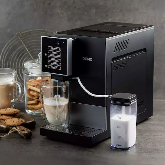Domo Automat de Espresso 1350W Presiune 19bar pentru Cappuccino Neagră DO744K