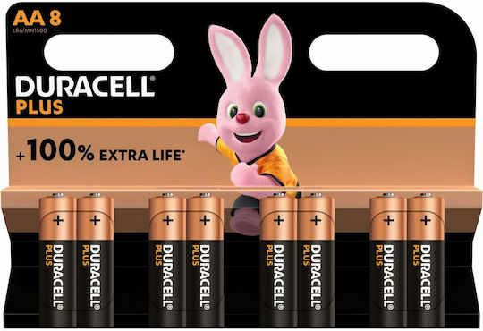 Duracell Plus Alkaline Batterien AA 1.5V 8Stück