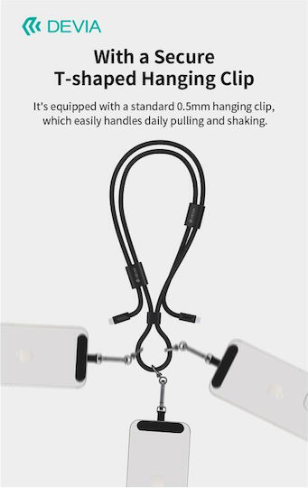 Devia Braided USB 2.0 Cable USB-C male - USB-C 60W PD Μπλε 1.6m