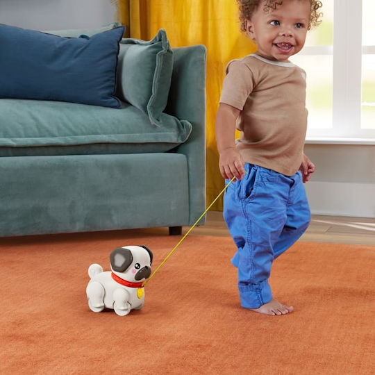 Fisher Price Συρόμενο Παιχνίδι Σκυλάκι Pug με Ήχους για 12+ Μηνών