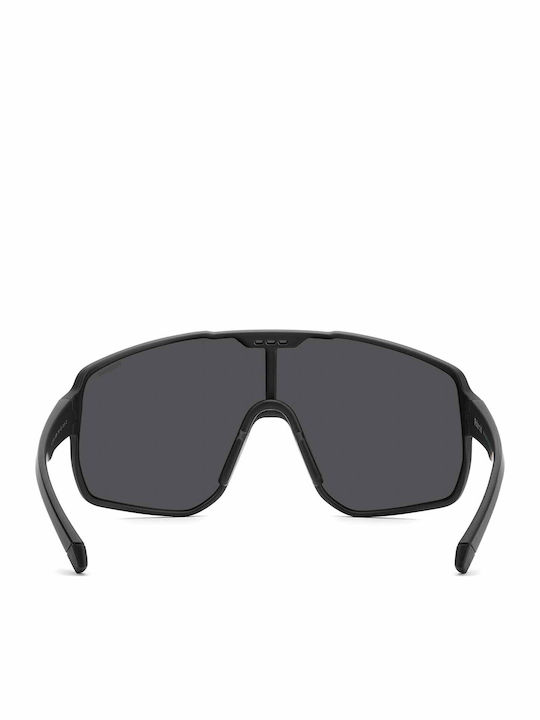 Polaroid Men's Sunglasses with Black Horn-Rimmed Frame and Blue Mirror Lens PLD7060/S 003/5X