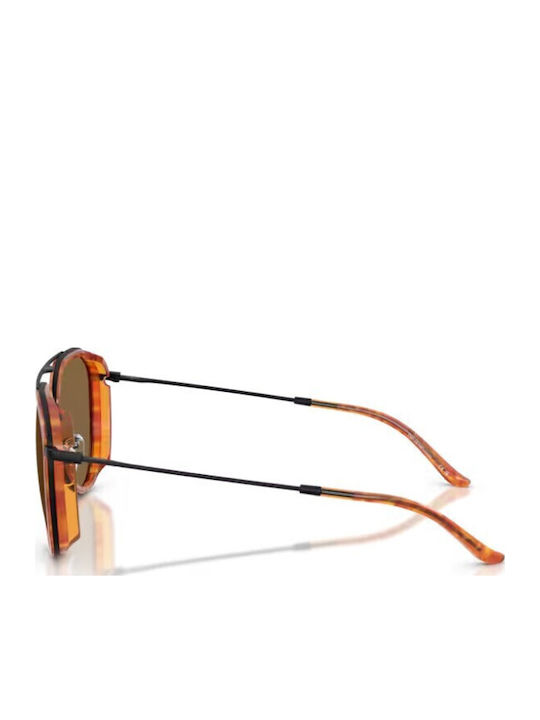 Emporio Armani Men's Sunglasses with Brown Tartaruga Metal Frame and Brown Lens EA2163 3001OR