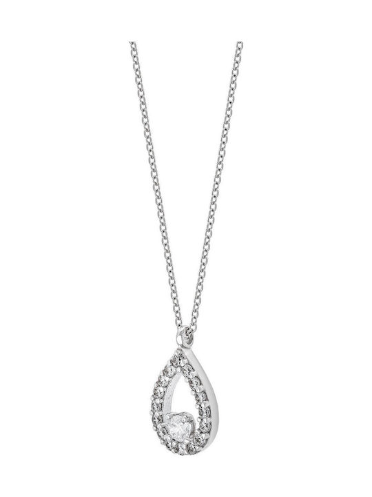 Kiriakos Gofas Charm Solitärring aus Weißgold 14K