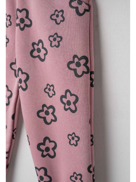 Kids Sweatpants Set Pink 2pcs