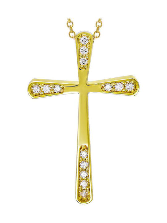 Kiriakos Gofas Дамски Златен Кръст 14K