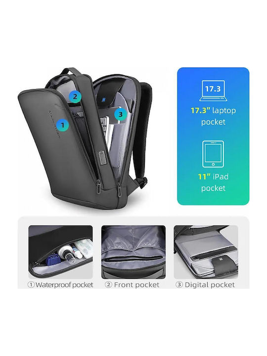 Mark Ryden Backpack Compatible 17.3 Inch Laptop 11 Inch Tablet 20l Usb Port Fully Waterproof Anti-theft Pocket Unisex Ergonomic Black
