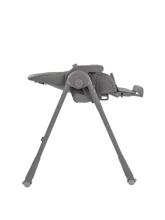 Kikka Boo Pastello 2 Foldable Baby Highchair with Adjustable Height Gray