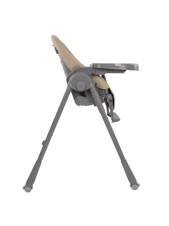 Kikka Boo Pastello 2 Foldable Baby Highchair with Adjustable Height Beige