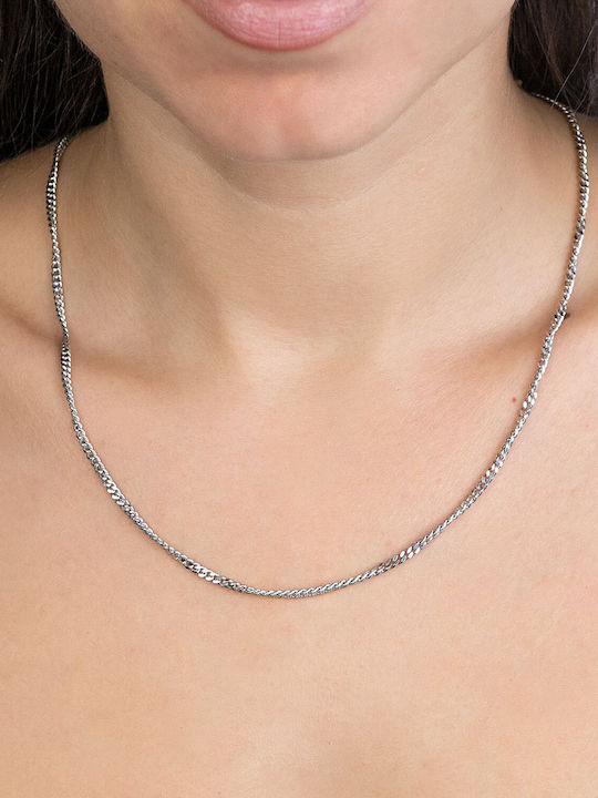 Kiriakos Gofas Silver Chain Neck Thin Thickness 2.7mm