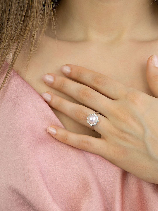 Kiriakos Gofas Einzelstein aus Weißgold 18K mit Diamant