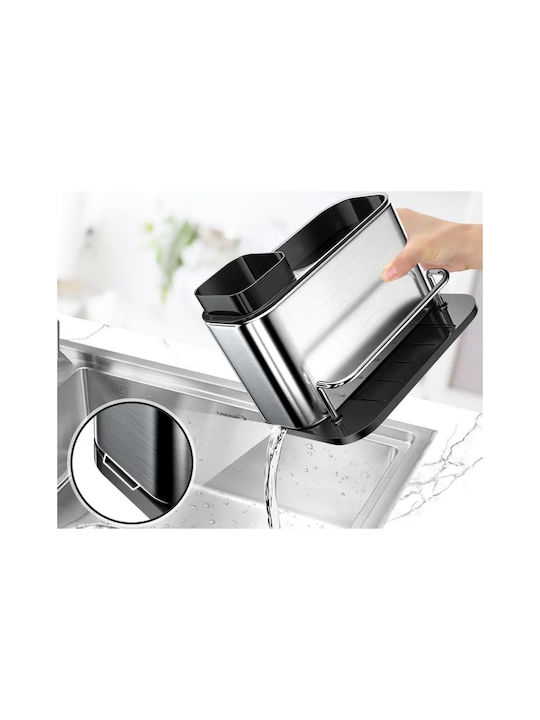 Verk Group Dispenser Kitchen made of Stainless Steel with Sponge Holder Silver 340ml