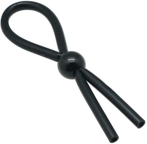 Black Adjustable Cock Ring Black S