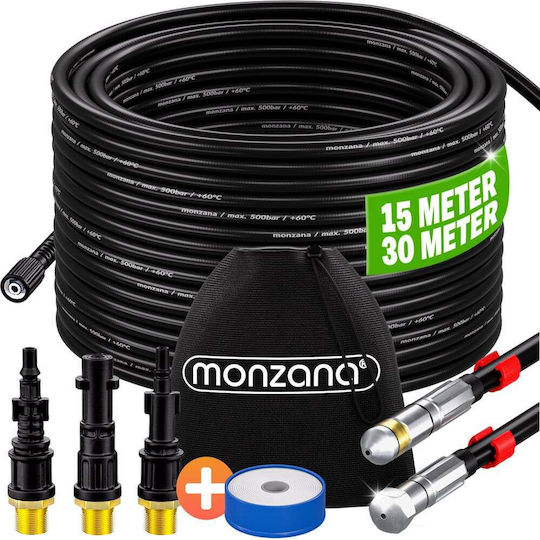 Monzana Furtun de presiune pentru mașină de spălat 200bar din PVC 30m