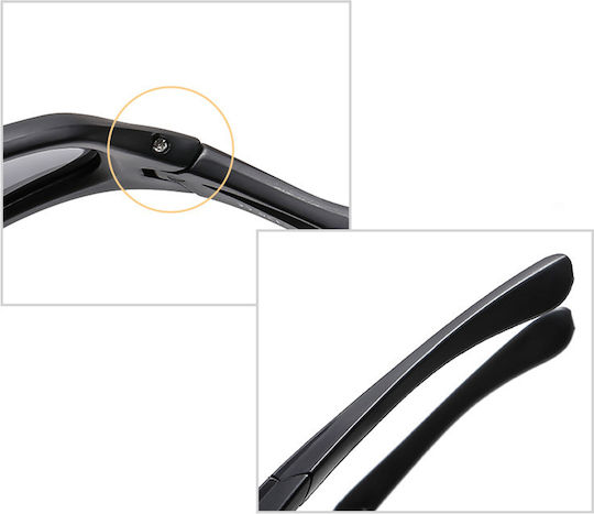 Ochelari de soare pentru copii Techsuit Bike 9309, ciclism sportiv, activități în aer liber, ramă polarizată din PC, unisex, negru roșu