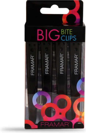 Framar Set of Hair Clips Bite Black 4pcs