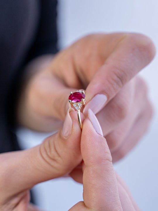 Kiriakos Gofas Single Stone from Gold 14K