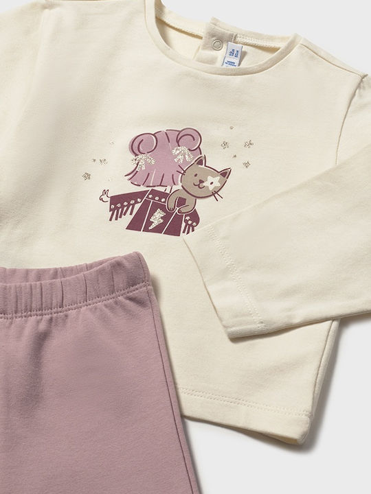 Kids' Set with Pants Winter 3pcs Beige