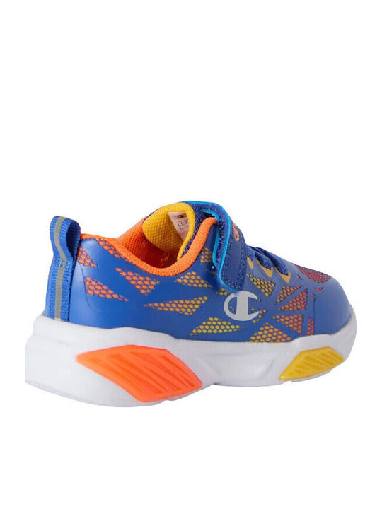 Παιδικά Sneakers με Σκρατς & Φωτάκια Μπλε