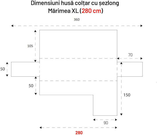 Sofazip Elastische Abdeckung für Ecksofa Cappuccino 200εκ. 1Stück