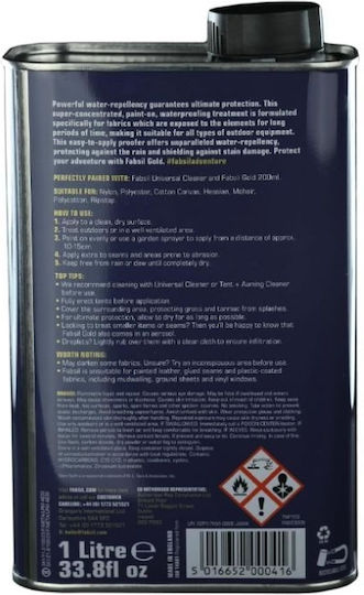 Grangers Fabsil Gold Universal Protector 1000ml Αδιαβροχοποίηση Παπουτσιών για Υφασμάτινα Παπούτσια 1000ml