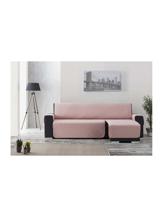 Sofazip Husă Elastică Canapea de colț Roz 220εκ. 1buc SZMATC220ROZ