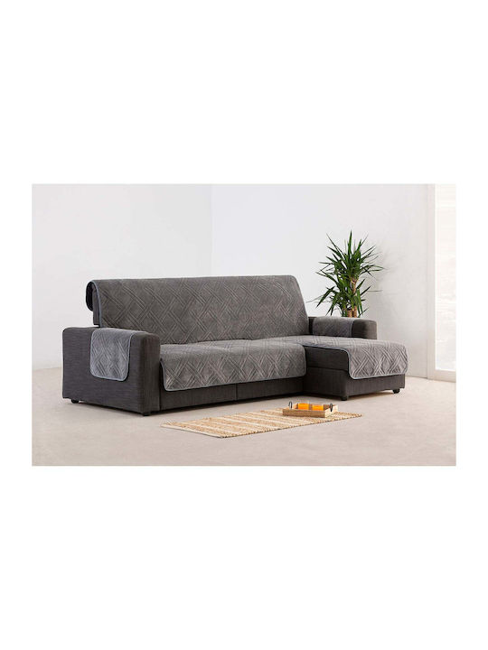 Sofazip Ελαστικό Κάλυμμα Γωνιακού Καναπέ Grey 240εκ.