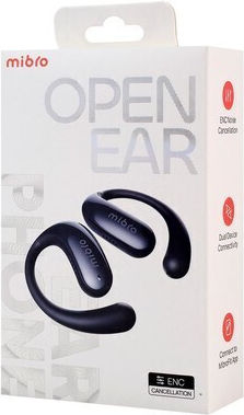 Mibro Open Ear Bluetooth Handsfree Ακουστικά με Αντοχή στον Ιδρώτα και Θήκη Φόρτισης Μαύρα