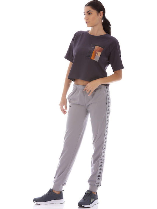 Grisha Γυναικείο Crop T-shirt Ανθρακί