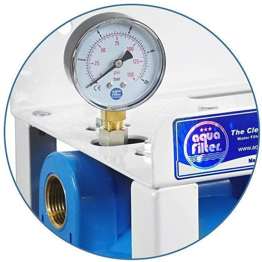 Aqua Filter Συσκευή Φίλτρου Νερού Διπλή Κεντρικής Παροχής Διατομής 1'' BBF212
