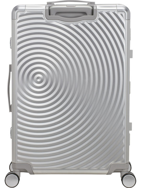 American Tourister SoundBox Голям Куфар За Пътуване Твърд Сребрист С 4 Колела