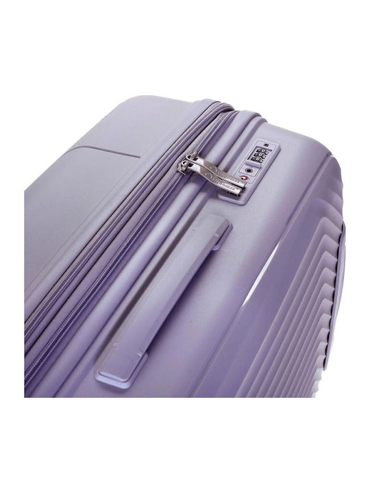 Diplomat Large The New York Collection Large Hard Lila Suitcase With 4 Wheels Height 74cm