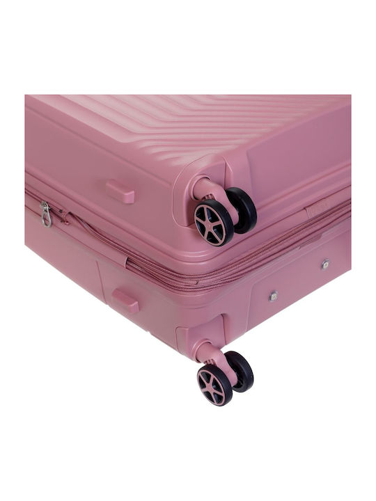 Diplomat Small The New York Collection Cabin Hard Pink Suitcase With 4 Wheels Height 55cm
