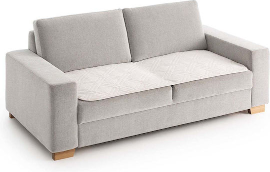 Sofazip Topper Elastische Abdeckung für Zweisitziges Sofa Ivory 65x130cm 1Stück