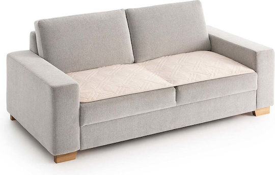 Sofazip Topper Elastische Abdeckung für Zweisitziges Sofa Beige 65x130cm 1Stück