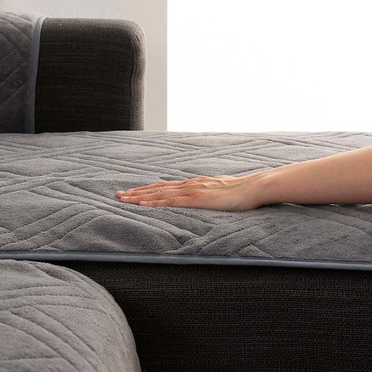Sofazip Topper Elastische Abdeckung für Zweisitziges Sofa Beige 65x130cm 1Stück