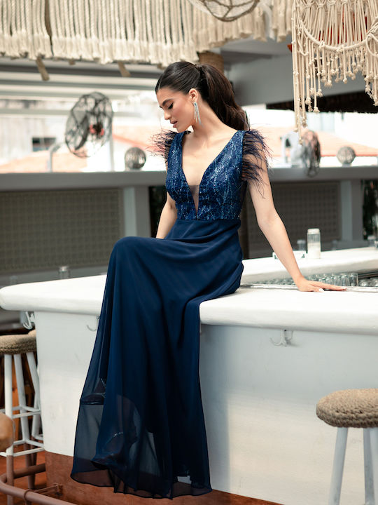 Maxi Dress for Wedding / Baptism Blue