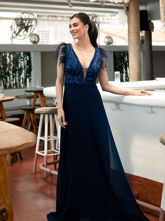 Maxi Dress for Wedding / Baptism Blue