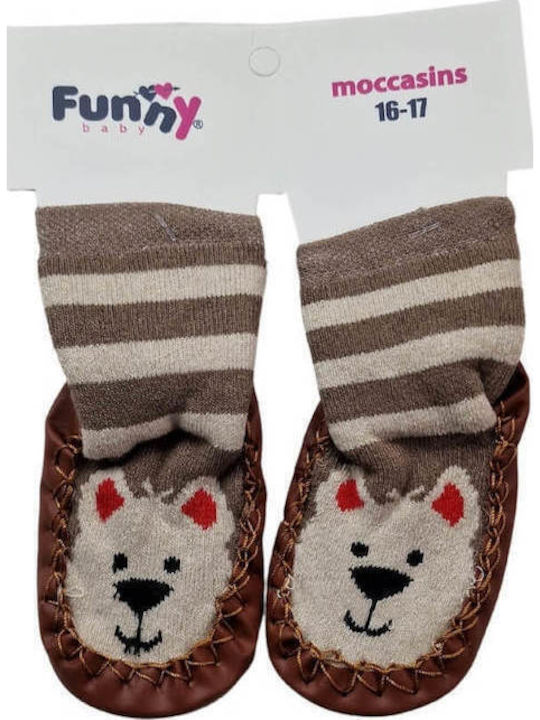 Minissa Kids' Slipper Socks Brown