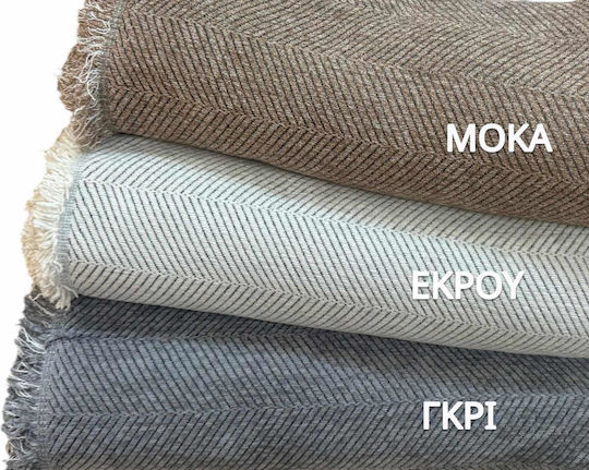 Linea Home Four-Seater Sofa Throw Chenille 180x320cm Grey